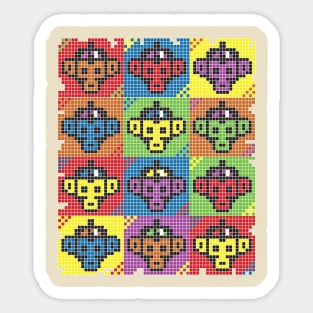 Monkey Blista Pattern Mosaic Sticker